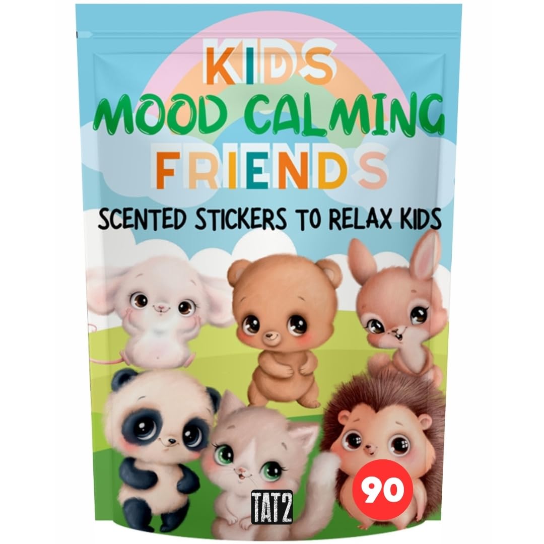 Mood Calming Stickers for Kids/Adults (90 Pack) – All-Natural Patches, Chemical-Free Mood Support for Relaxation