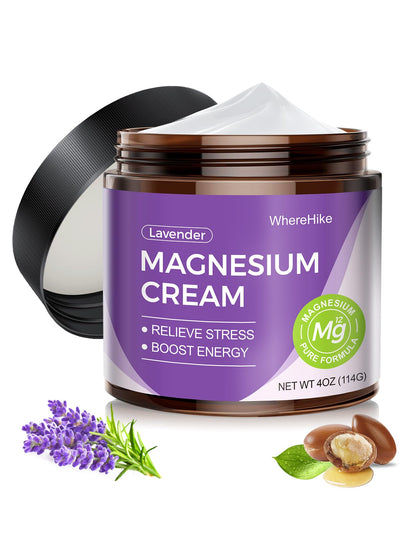 stilip Natural Topical Magnesium Cream for Sleep & Muscle Relaxation – Lavender