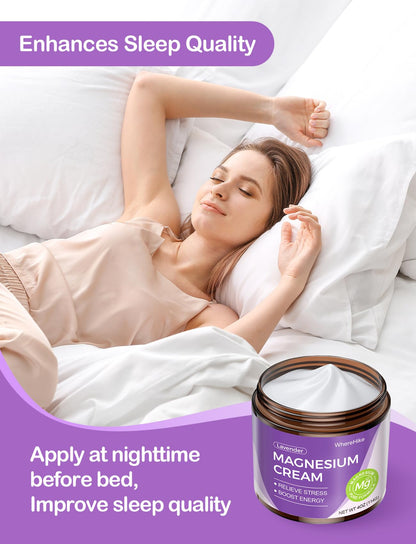 stilip Natural Topical Magnesium Cream for Sleep & Muscle Relaxation – Lavender