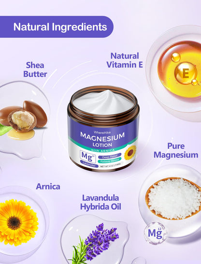 Stilip Magnesium Lotion with Arnica – Sleep, Pain Relief & Muscle Relaxation | Lavender