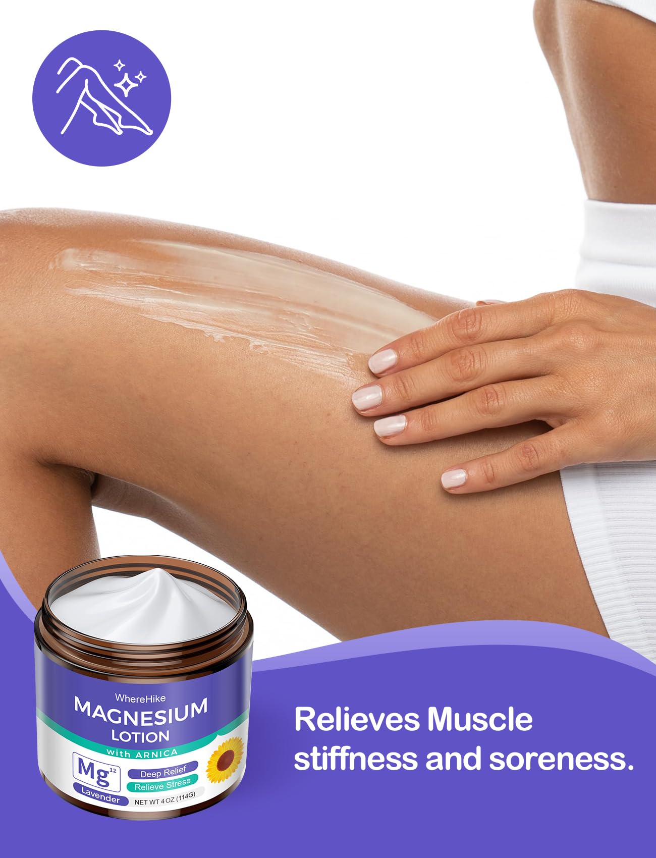 Stilip Magnesium Lotion with Arnica – Sleep, Pain Relief & Muscle Relaxation | Lavender