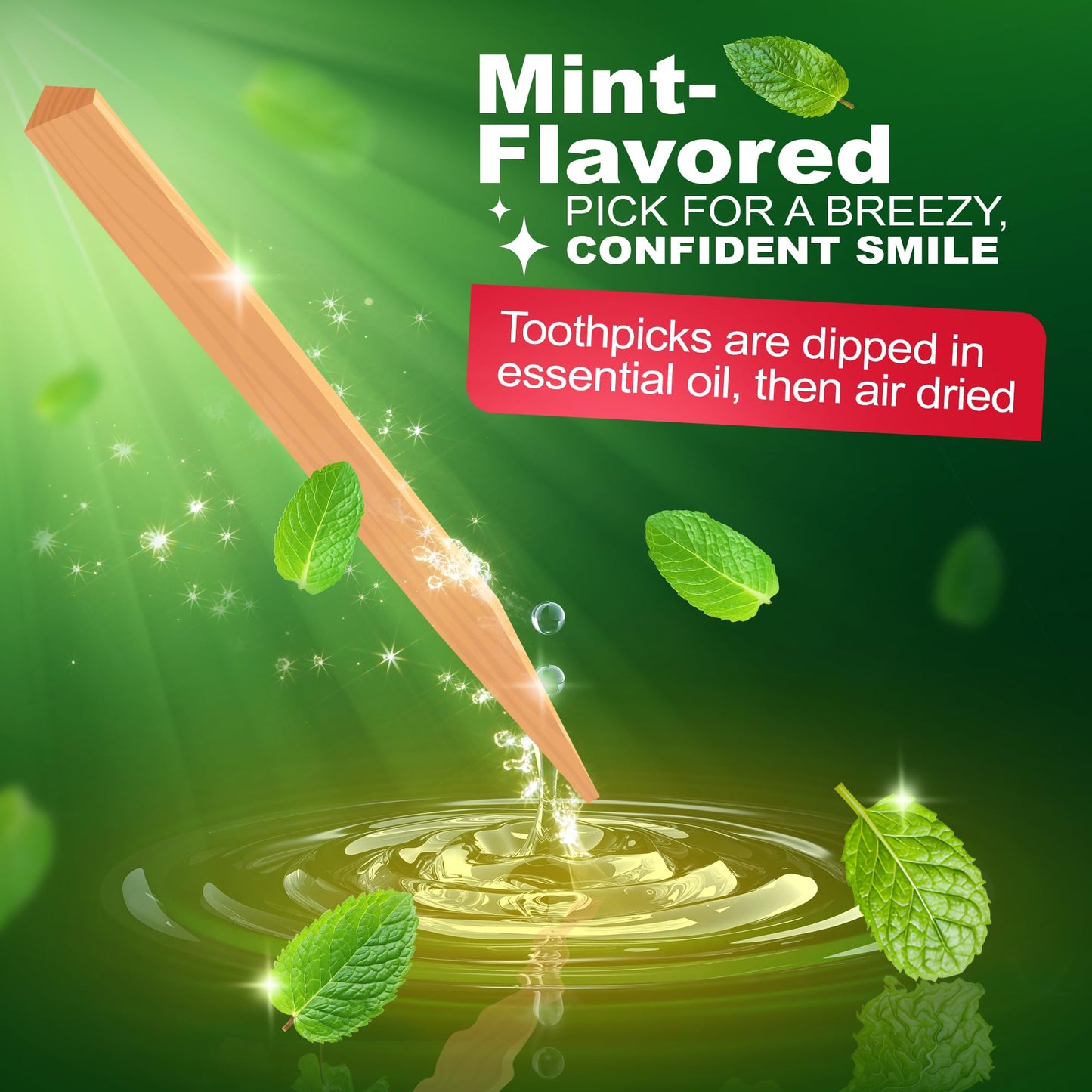 Stim-U-Dent Mint Dental Picks – 200 Interdental Wooden Picks (8x25)