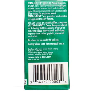 Stim-U-Dent Original Mint Plaque Removers – 4 Packs of 25 | Natural Dentist