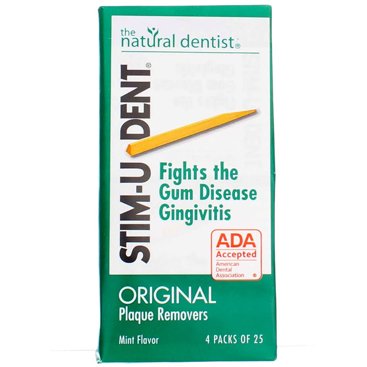 Stim-U-Dent Original Mint Plaque Removers – 4 Packs of 25 | Natural Dentist