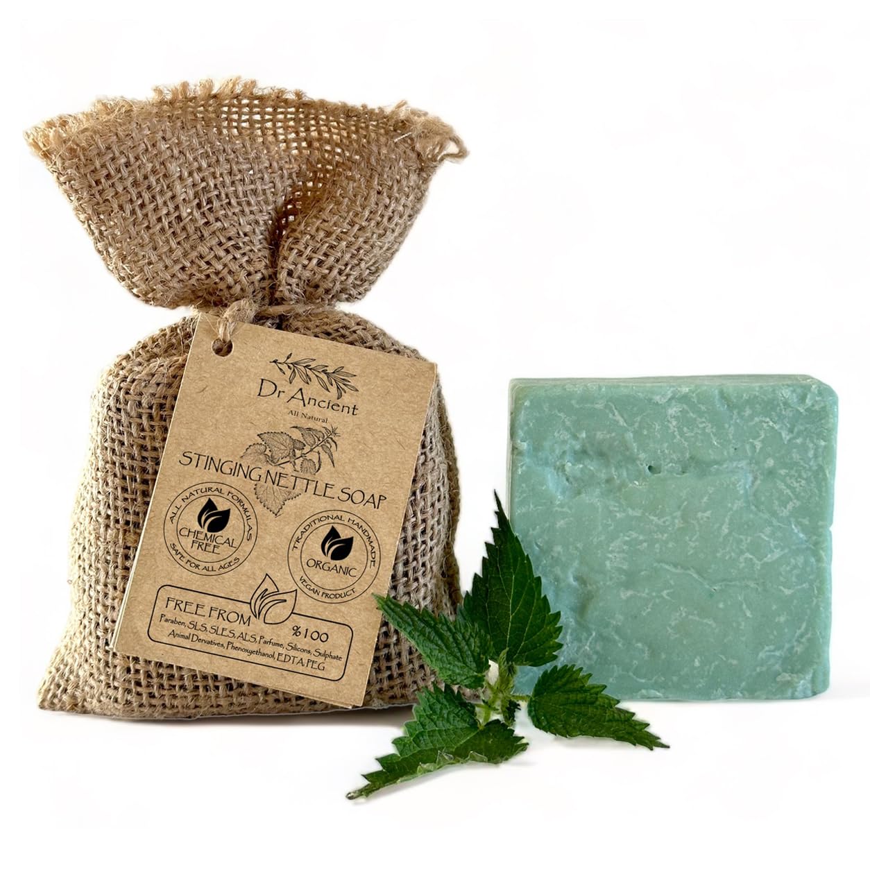 Stinging Nettle Soap Bar - Organic Handmade Vegan | Dr.Ancient