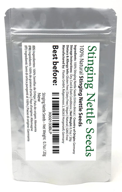 Stinging Nettle Seeds (Urtica dioica) – 0.7oz/20g, Germany | Gluten Free & Non-GMO