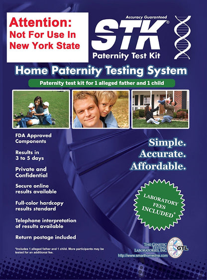 STK Paternity Test Kit – All Lab Fees Included, Free Return Mailer, 99.999% Accurate (2-Person)