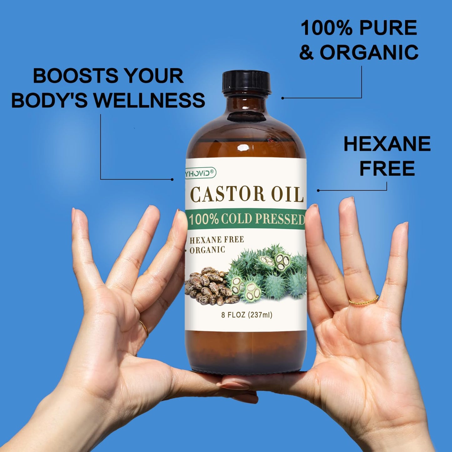 10 Pcs Organic Cotton Castor Oil Pack Wrap – Reusable Castor Oil Packs for Stomach, Neck, Knee, Foot, Women & Entire Body