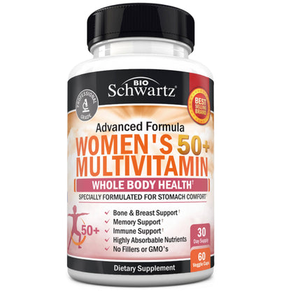Daily Multivitamin for Women 50+ – Memory Support & Immune Health | 60 Capsules