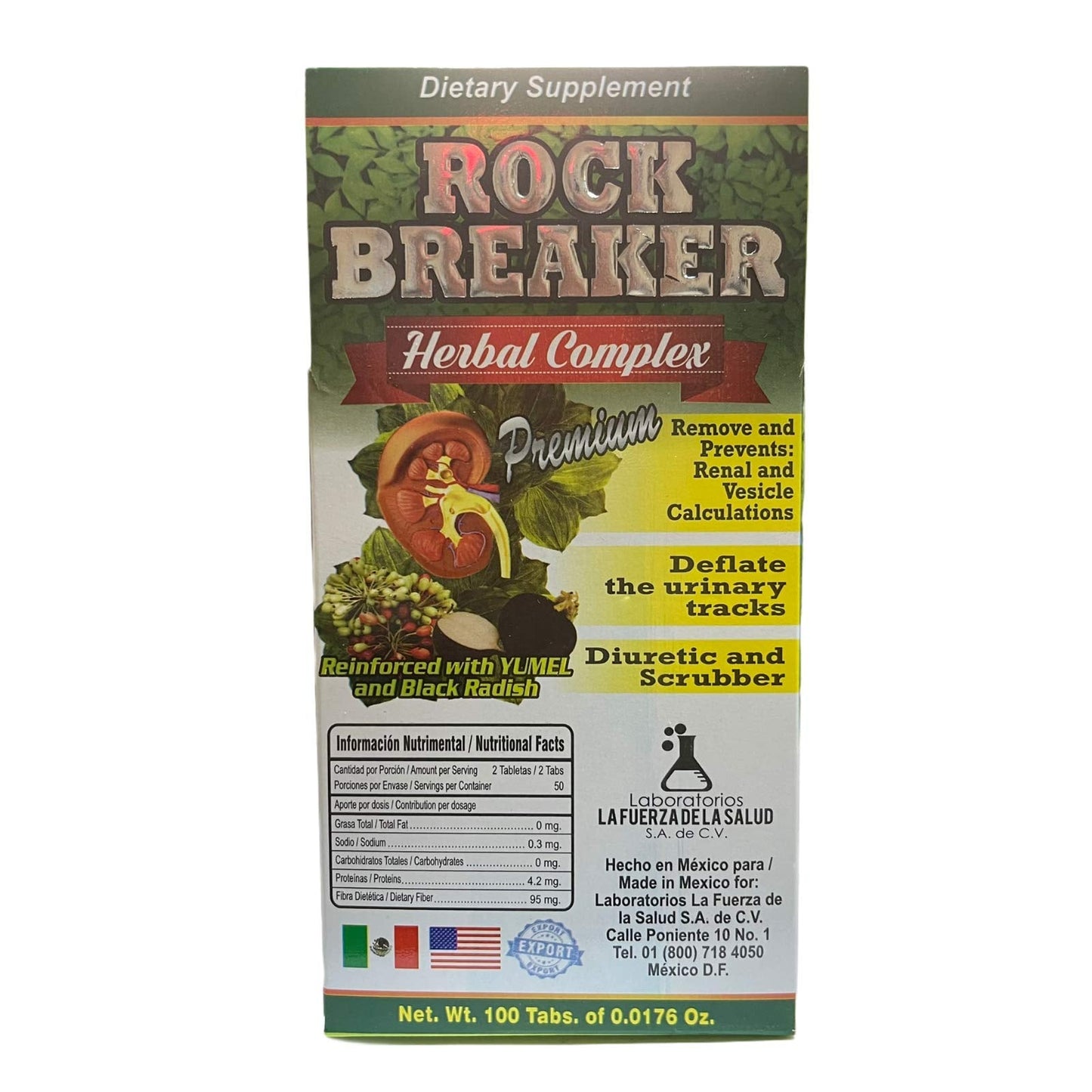 Stone Breaker Fortified with Yumel and Black Radish (Black Radish) – Net Content: 100 Tablets