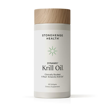 Stonehenge Health Dynamic Krill Oil 1600mg – Triple Strength Antarctic Omega-3 with EPA, DHA, Phospholipids & 2mg Astaxanthin – 60 Softgels