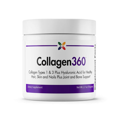 Stop Aging Now Collagen360 with Hyaluronic Acid – Collagen Peptides Powder for Hair, Nails & Skin (2.7 oz)