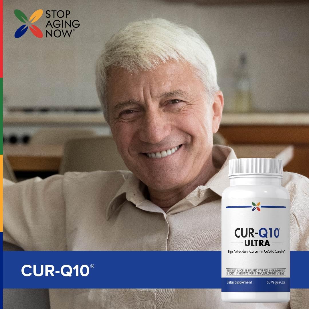 Stop Aging Now CoQ10 200mg – 60 Capsules | Antioxidant Curcumin Complex