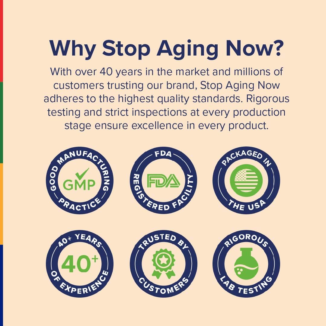 Stop Aging Now CoQ10 200mg – 60 Capsules | Antioxidant Curcumin Complex