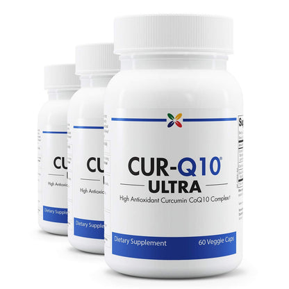 Stop Aging Now CUR-Q10 Ultra Complex - Curcumin2K & MAX-Q10, 60 Vcaps (3 Pack)