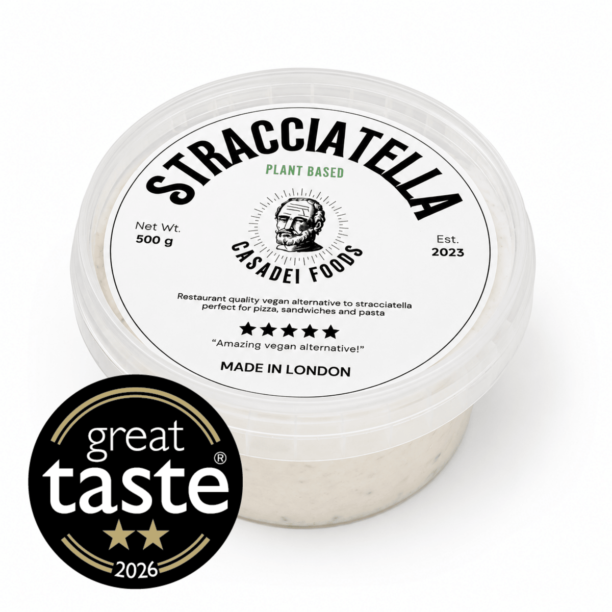 Stracciatella – Plant-Based | 500g Tub Casadei Foods