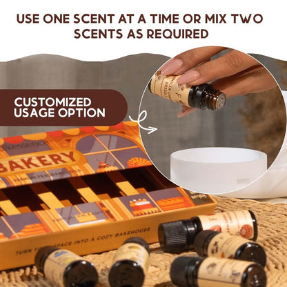 Folkulture Christmas Essential Oils for Home | Set of 6 (0.34 fl oz x 6) Bakery Essential-Oil for Diffuser, Relaxation | Strawberry, Vanilla Essential Oil for Aromatherapy | Christmas Gifts for Women