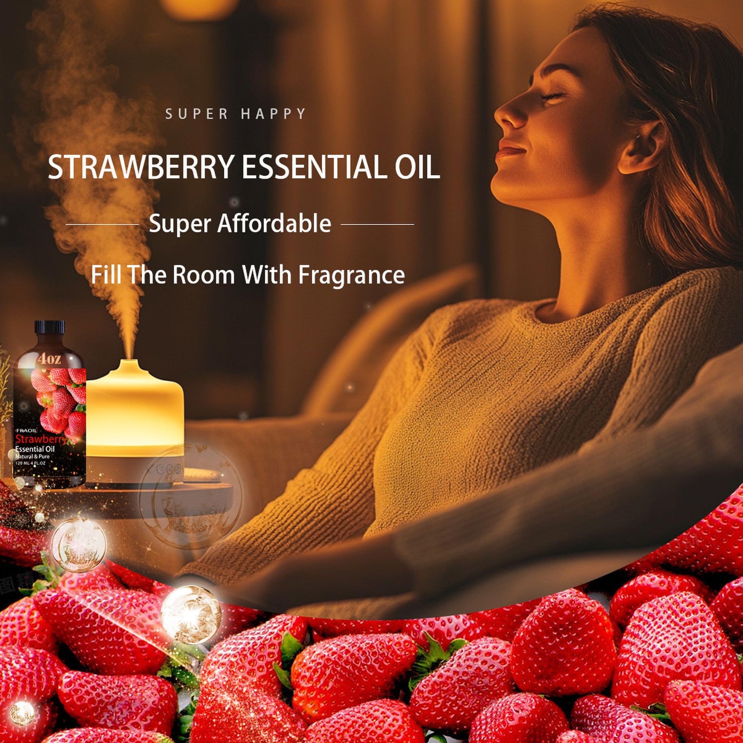 Strawberry Essential Oil 4 oz (120 ml) – Diffuser, DIY & Aromatherapy