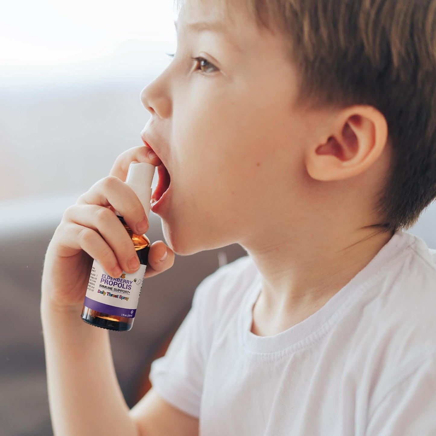 Bee and You Kids Immune Support Throat Spray – Elderberry, Propolis, Vitamin C (1 oz)