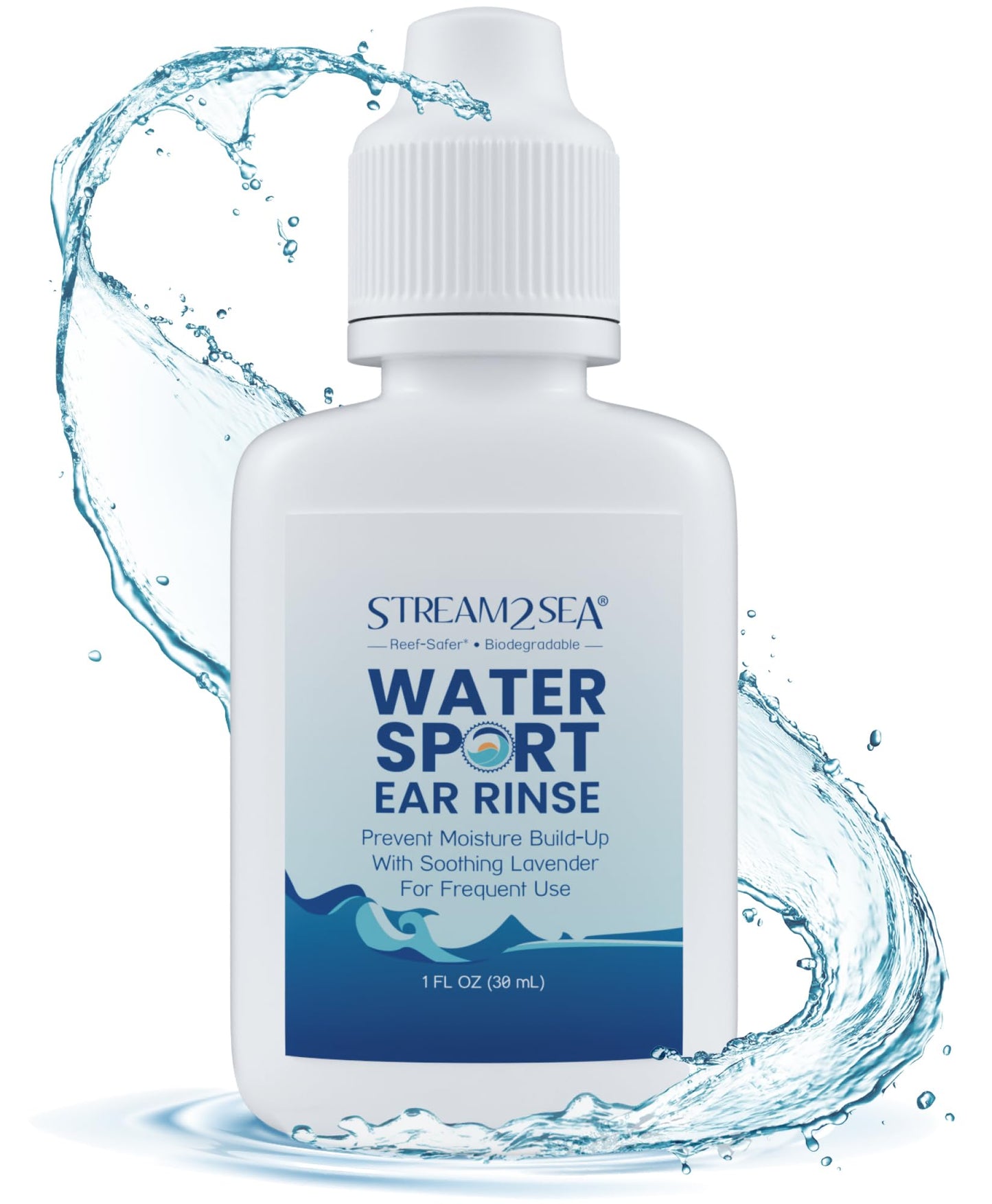 Stream2Sea Water Sport Ear Rinse (3 Pack) – Biodegradable Ear Drops with Oregano & Lavender Oils