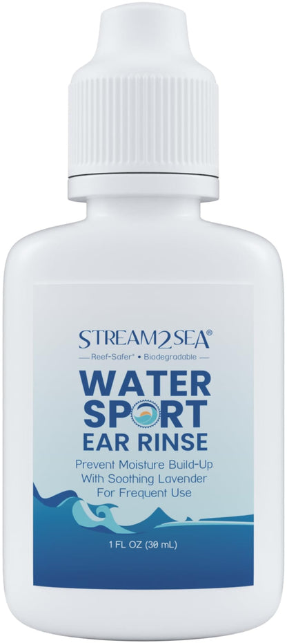 Stream2Sea Water Sport Ear Rinse for Swimmers, Divers & Surfers | Biodegradable Natural Ear Drops