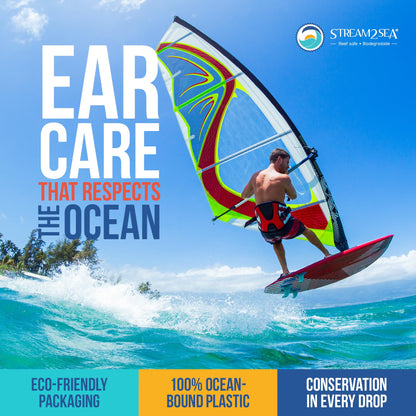 Stream2Sea Water Sport Ear Rinse for Swimmers, Divers & Surfers | Biodegradable Natural Ear Drops