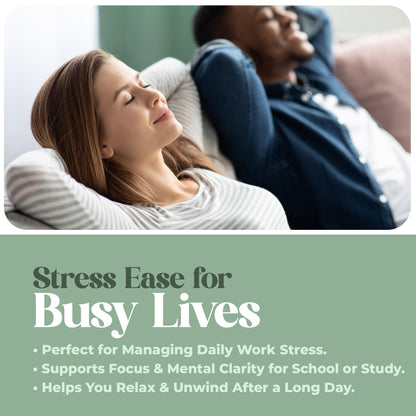Vitality C American Nutriceuticals Stress Ease - Theanine Stress Balance Supplement for Calming, Mood Support & Cortisol Reduction