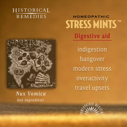 Historical Remedies Stress Mints (6 Pack) - Homeopathic Lozenges for Stress & Digestion | Organic Peppermint