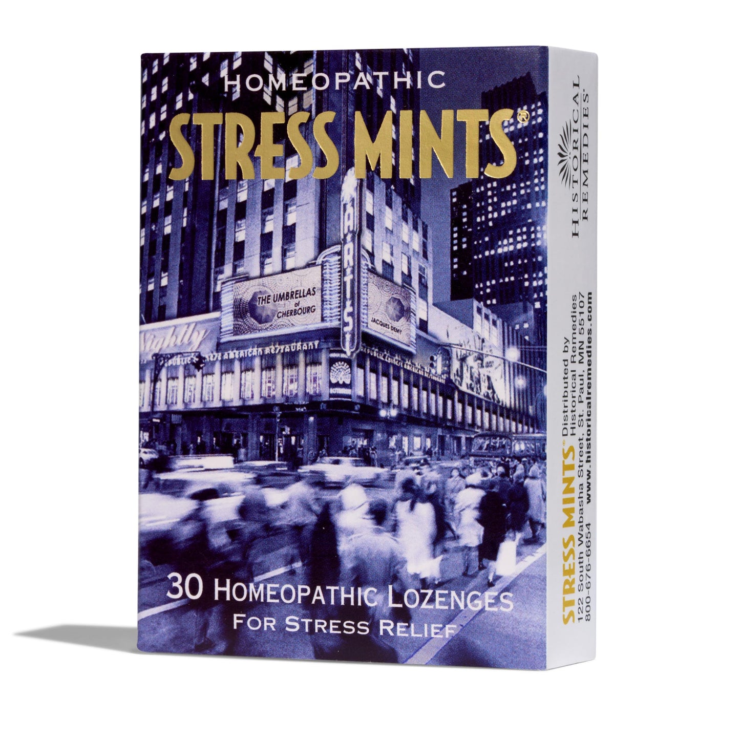 Historical Remedies Stress Mints (1 Pack) - Homeopathic Lozenges for Stress & Digestion | Organic Peppermint, Vegan & Gluten-Free
