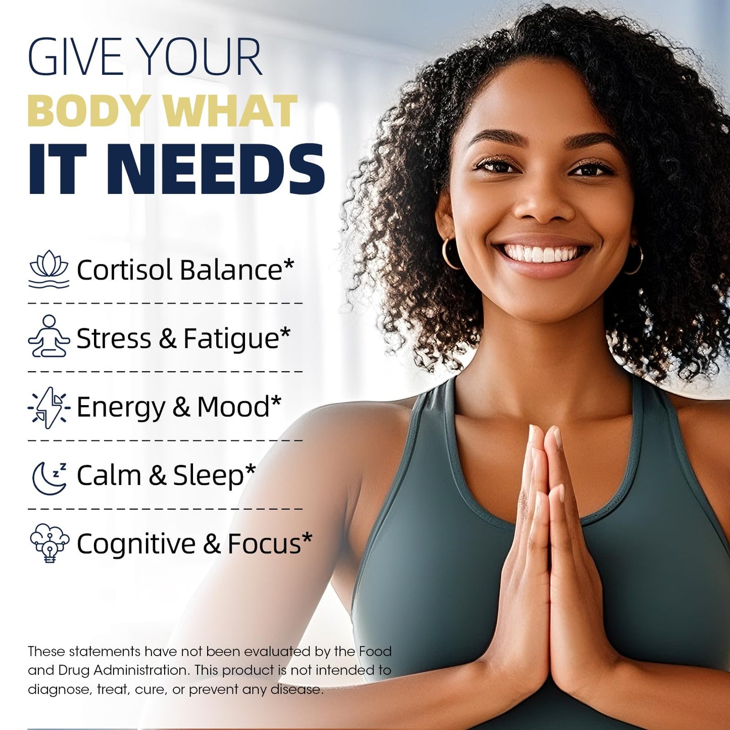 Cortisol Supplements for Women & Men - High Cortisol Reducer with Magnesium, Ashwagandha, Rhodiola, L-Theanine for Mood, Focus & Sleep