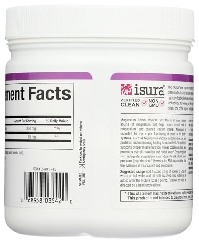 Stress-Relax Magnesium Citrate Drink Mix by Natural Factors – 8.8 oz