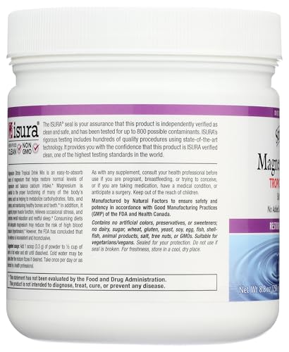 Stress-Relax Magnesium Citrate Drink Mix by Natural Factors – 8.8 oz