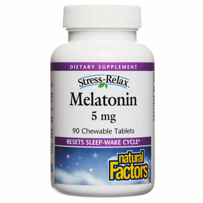 Stress-Relax Melatonin 5 mg by Natural Factors | Natural Sleep Aid