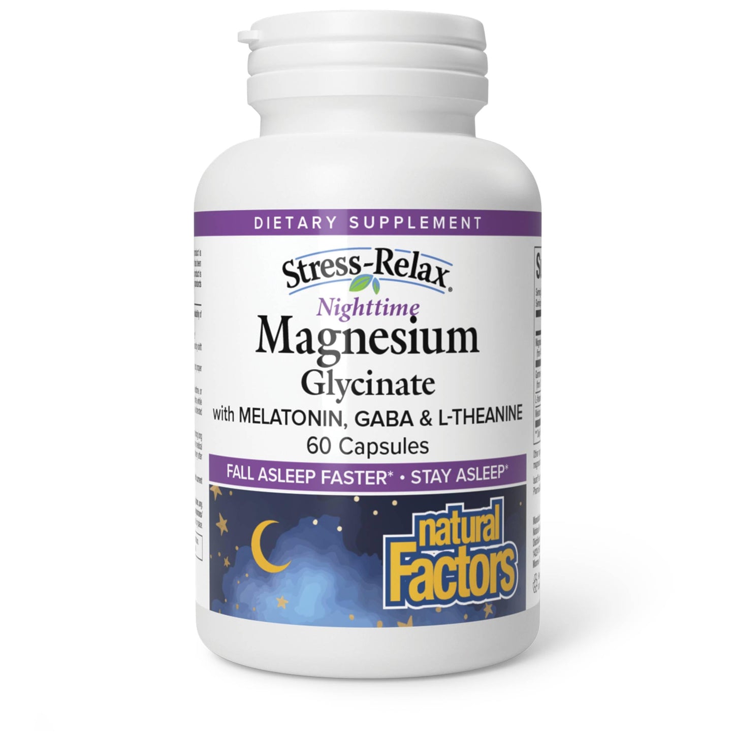 Stress-Relax Nighttime Magnesium Glycinate | 60 Capsules