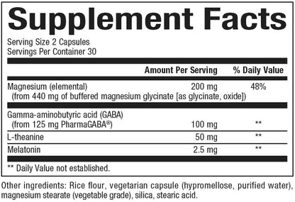 Stress-Relax Nighttime Magnesium Glycinate | 60 Capsules