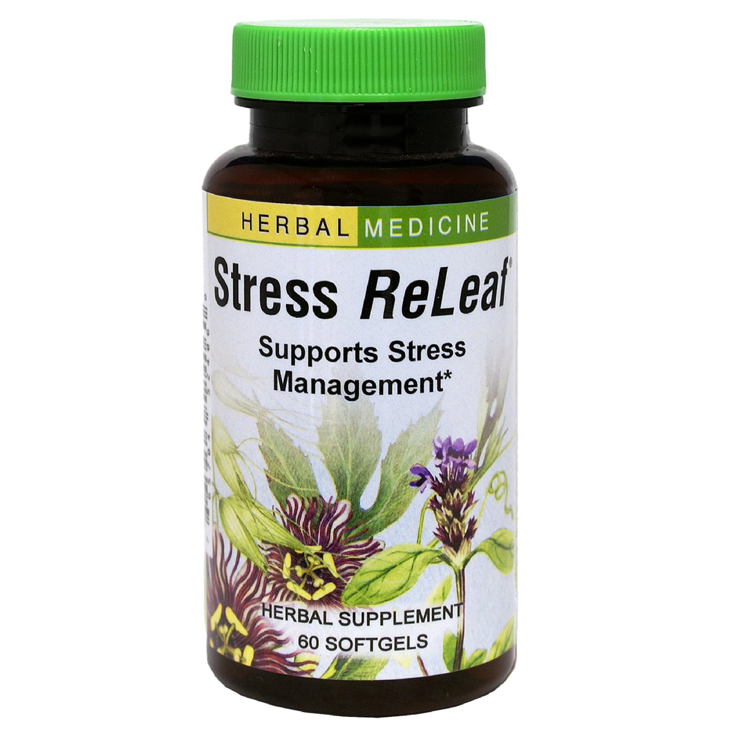 Herbs Etc. Stress ReLeaf - Herbal Stress Support Supplement | Relaxation & Gluten-Free | 60 Softgels (60 Servings)