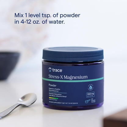 Trace Minerals Stress-X Magnesium Powder 350mg – Supports Muscle Relaxation & Sleep