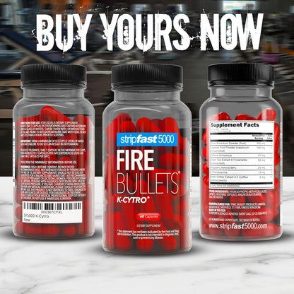 stripfast5000 Fire Bullets with K-CYTRO for Women and Men | Pre-Workout Energy