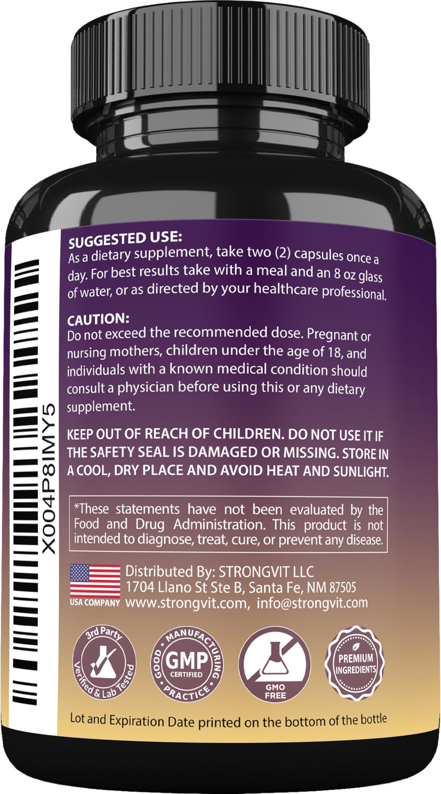 StrongVit Quercetin with Bromelain – Immune Support Supplement (Vegan, Non-GMO, Gluten-Free, USA)