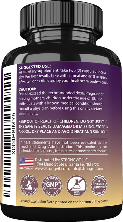 StrongVit Quercetin with Bromelain – Immune Support Supplement (Vegan, Non-GMO, Gluten-Free, USA)