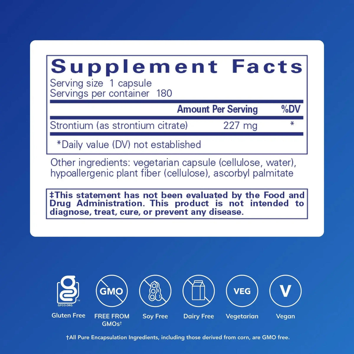 Pure Encapsulations Strontium (Citrate) – Hypoallergenic Bone Support, 180 Capsules BritishVita | Premium UK Vitamins & Wellness Supplements