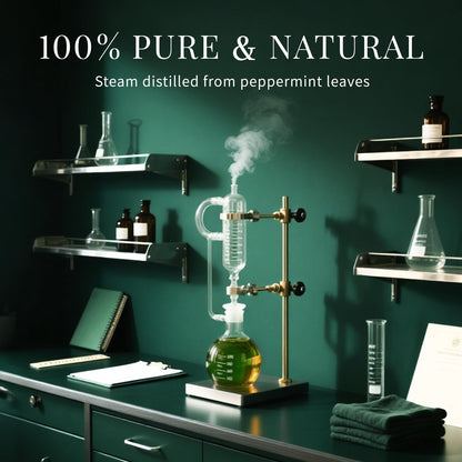 SU JUABA Peppermint Essential Oil - 4 oz / 118 ml, 100% Pure & Natural for Aromatherapy, Diffuser, Skin & Hair