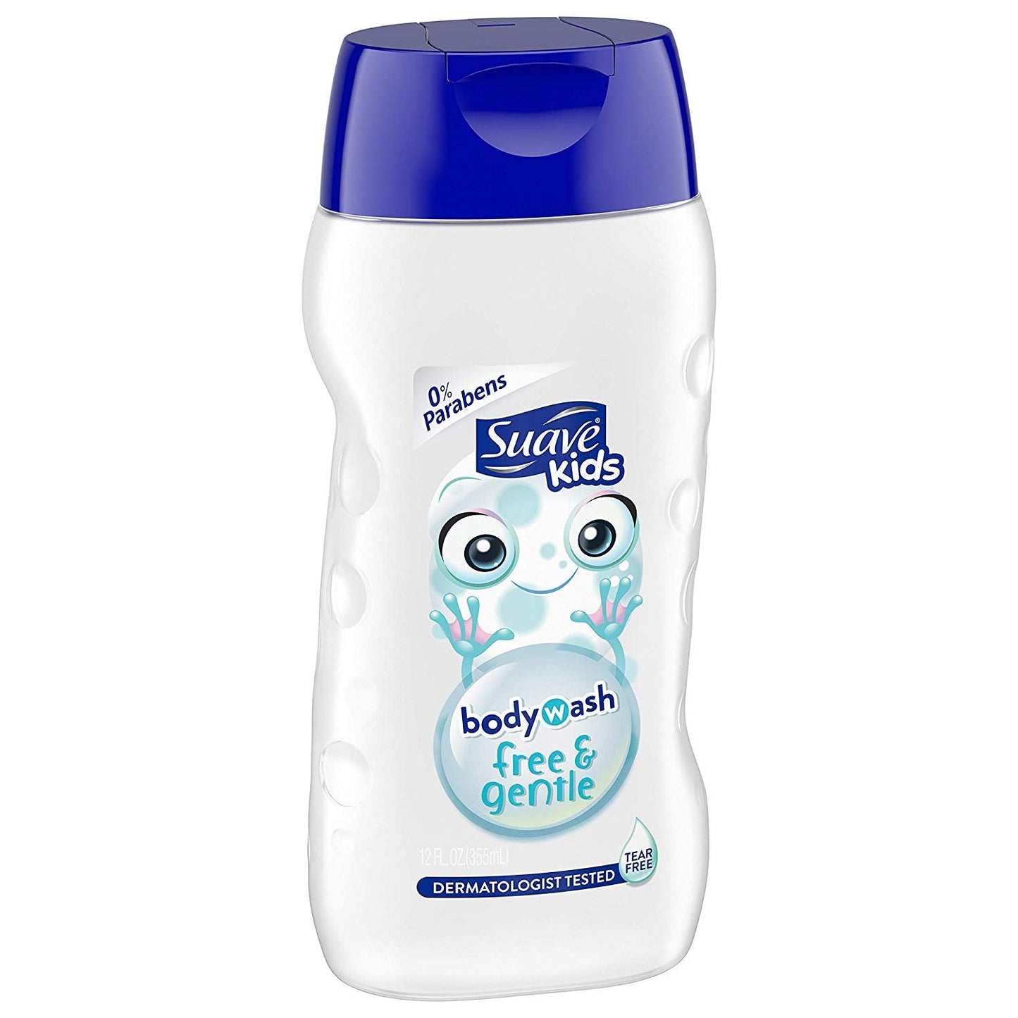 Suave Kids Free & Gentle Body Wash – Tear Free, 0% Parabens, 12 fl oz (355 mL) per Bottle, Pack of 3