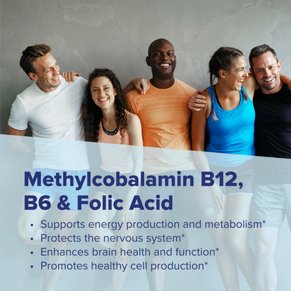 Superior Source No Shot B12 Methylcobalamin 5000 mcg + B6 & Folic Acid - Sublingual 60 Count