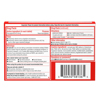 Sudafed PE Sinus Congestion Relief Tablets – Maximum Strength, Non-Drowsy (36 ct)