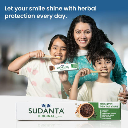 Sri Sri Tattva Sudanta Herbal Toothpaste – SLS Free & Fluoride Free (200 g Pack of 2)