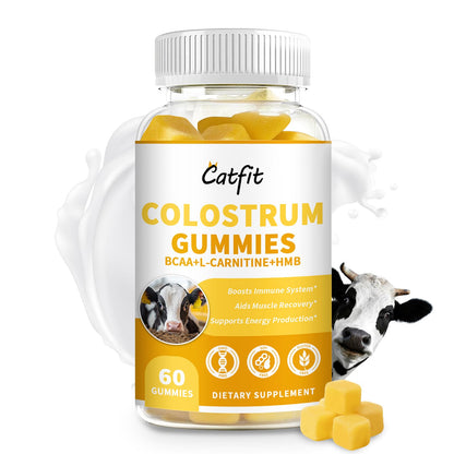 Sugar-Free Colostrum Gummies – Grass-Fed, 40% IgG, Orange, 60 Gummies