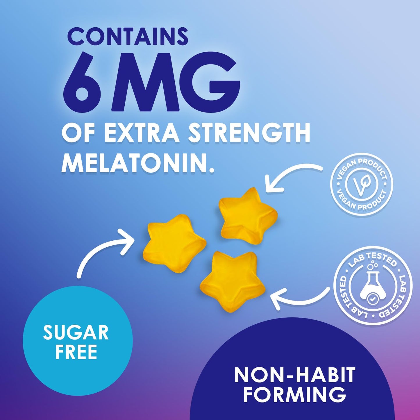 Melatonin Sleep Gummies Sugar Free - 6mg for Adults, Extra Strength (120 Count)