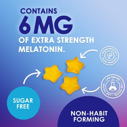 Melatonin Sleep Gummies Sugar Free - 6mg for Adults, Extra Strength (120 Count)