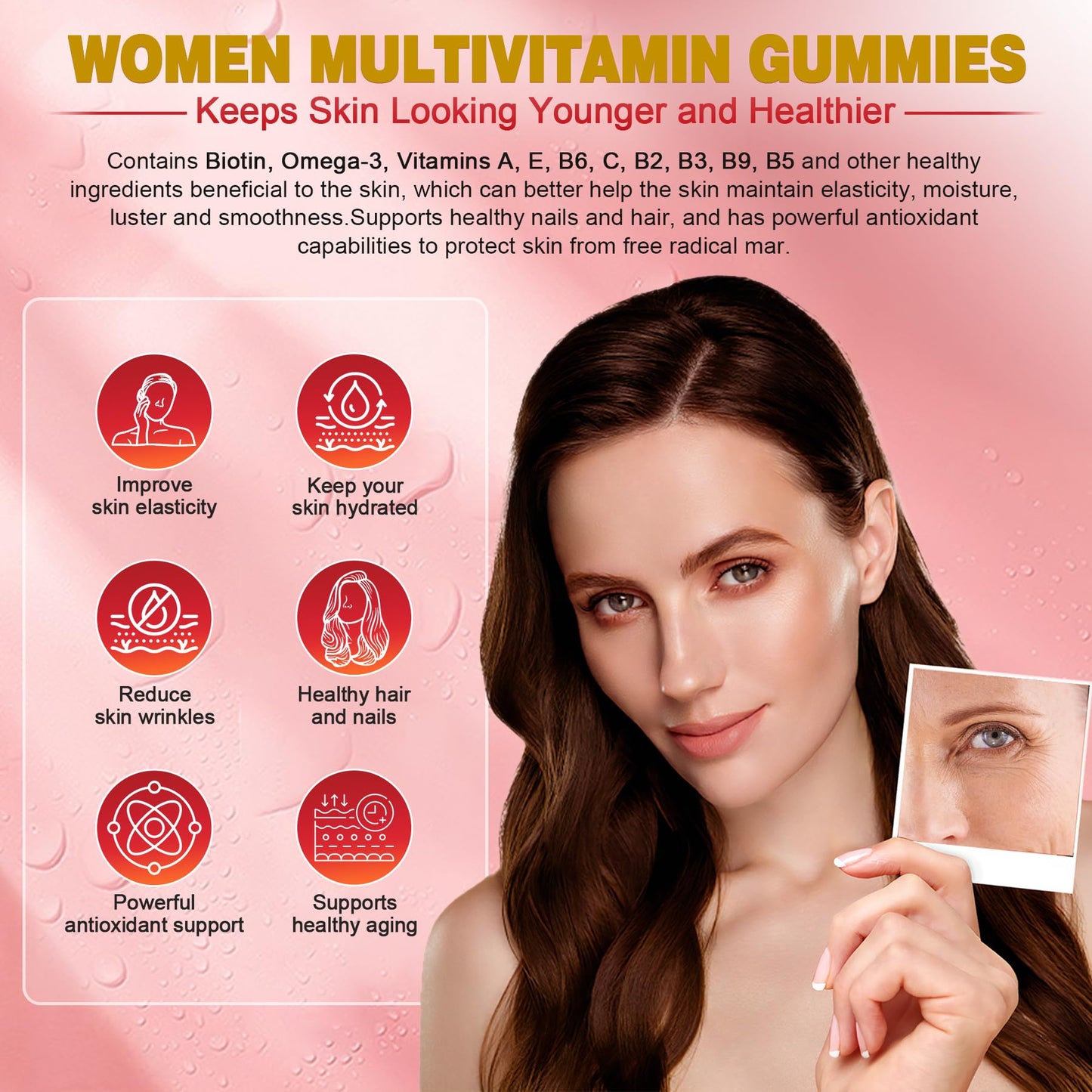 Sugar-Free Women's Multivitamin Gummies – Methylated Multivitamin with Omega-3, Enzymes & Antioxidants (60 ct)
